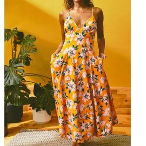 FREE PEOPLE Finer Things Printed Midi Dress